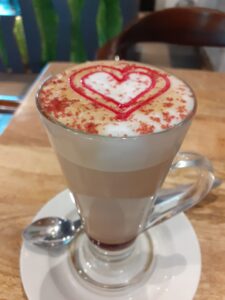 Coffee with heart on the top 